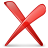 Regular Red X Icon 48x48 png